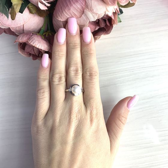 Серебряные серьги с жемчугом 3.25ct