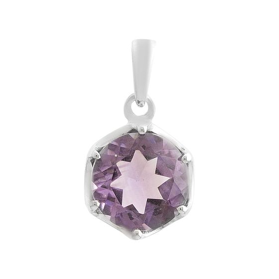 Серебряная подвеска с аметистом 2.538ct