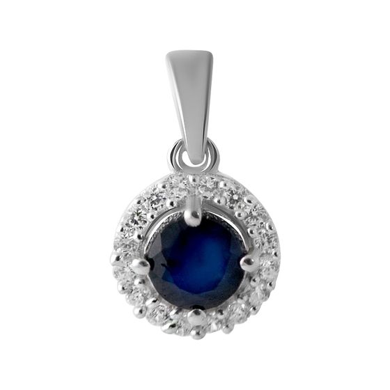 Серебряная подвеска с сапфиром 0.935ct