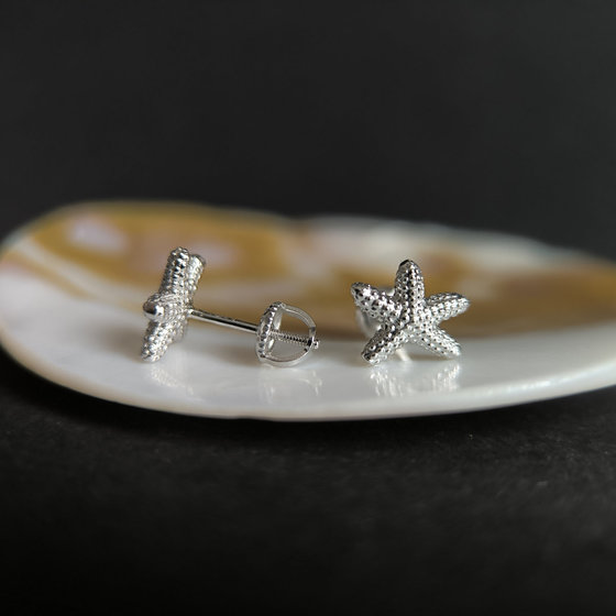 Серебряные серьги без камней