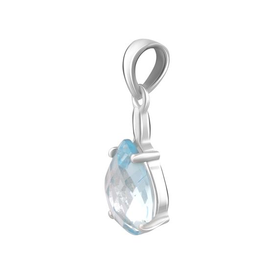 Серебряная подвеска с топазом 4.2ct