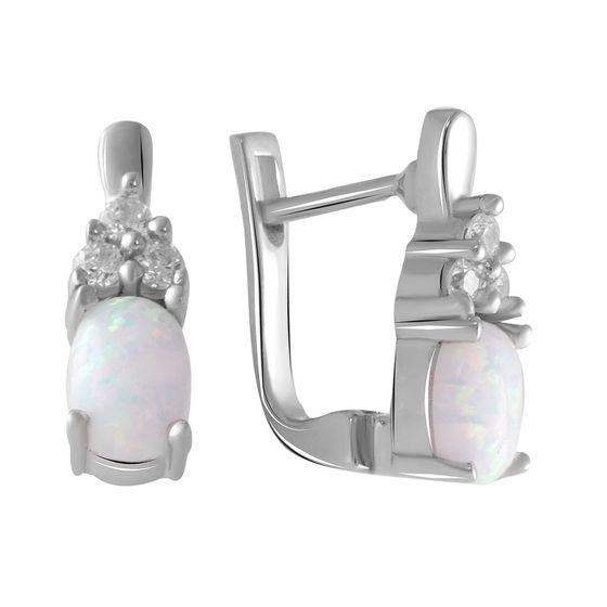 Серебряные серьги с опалом