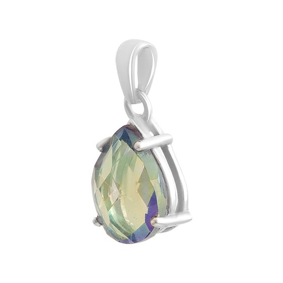Серебряная подвеска с мистик топазом 2.9ct