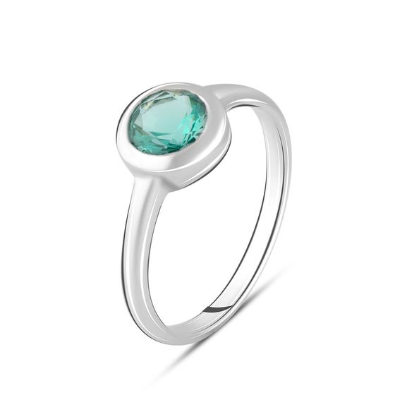 Серебряное кольцо с изумрудом nano 0.625ct