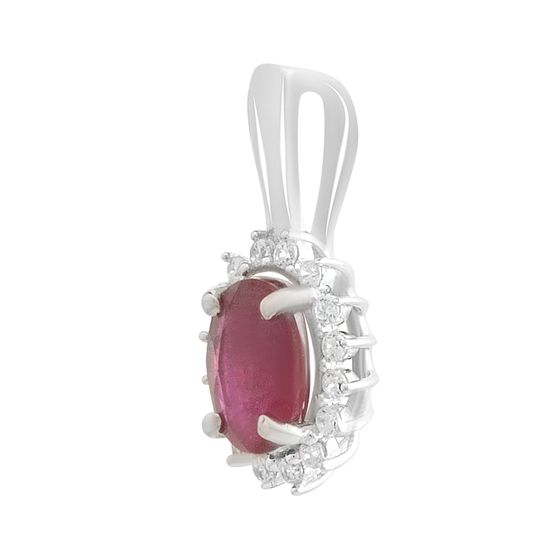 Серебряная подвеска с рубином 1.286ct