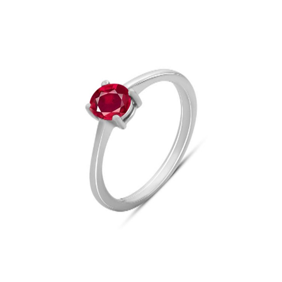 Серебряное кольцо с рубином 0.7ct