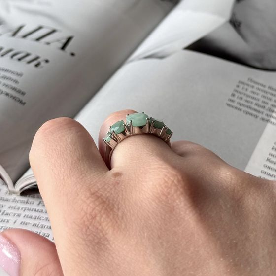 Серебряное кольцо с изумрудом 2.47ct