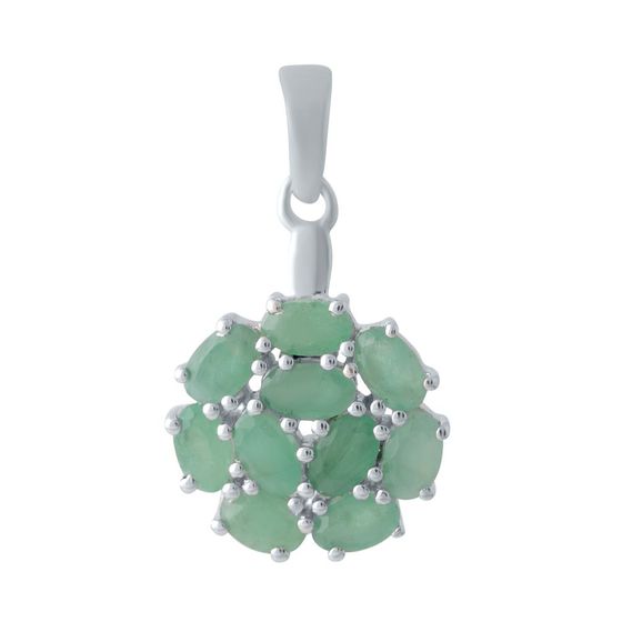 Серебряная подвеска с изумрудом 2.192ct