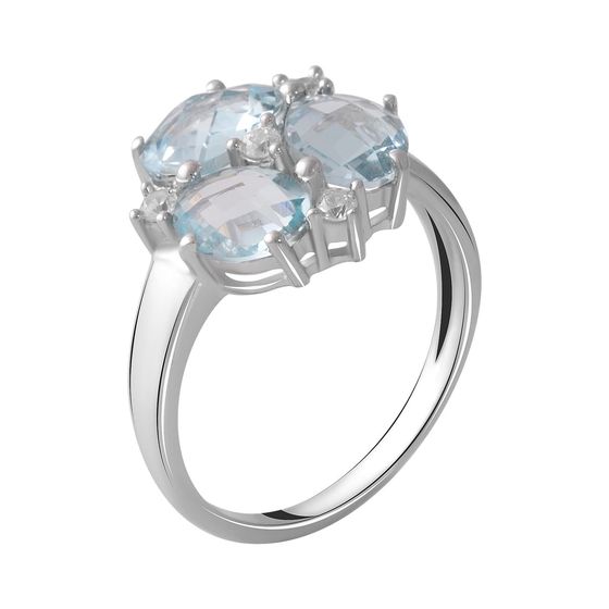 Серебряное кольцо с топазом 4.073ct