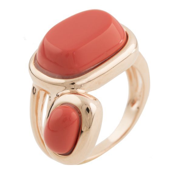 Серебряное кольцо с кораллом