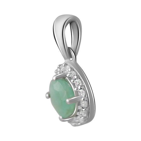 Серебряная подвеска с изумрудом 0.697ct