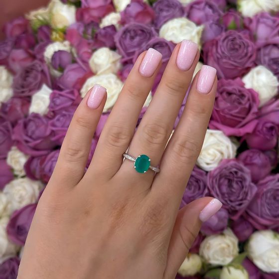 Серебряное кольцо с агатом 2.24ct