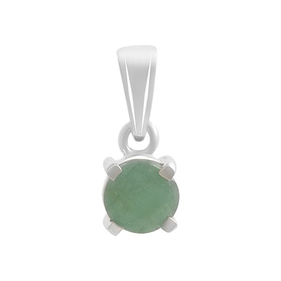 Серебряная подвеска с изумрудом