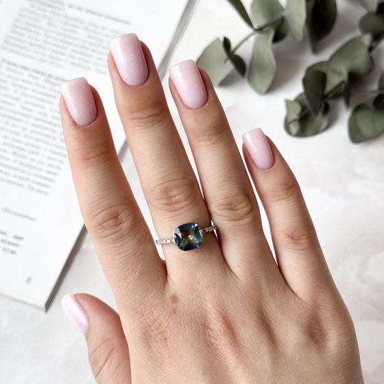 Серебряное кольцо с мистик топазом 2.523ct