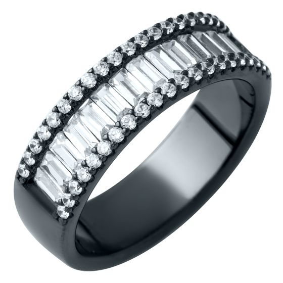 Серебряное кольцо с фианитами