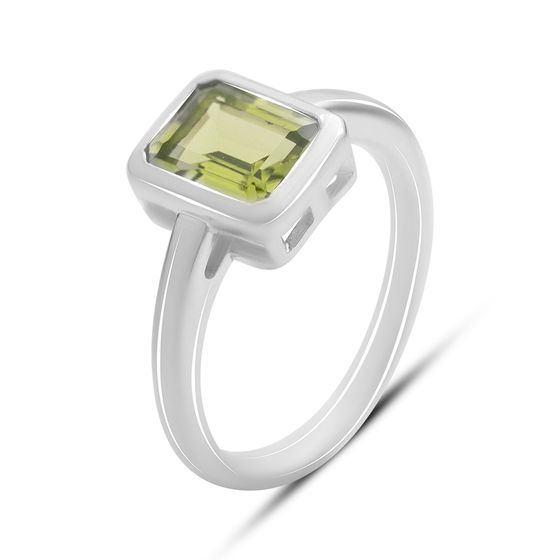 Серебряное кольцо с хризолітом 1.533ct