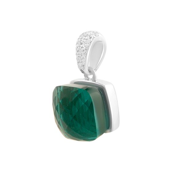 Серебряная подвеска с фианитами