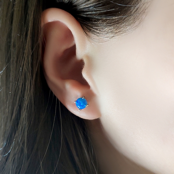 Серебряные серьги с опалом 0.849ct