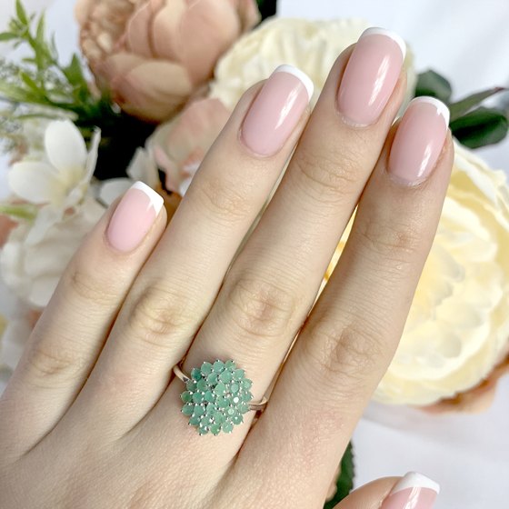 Серебряные серьги с изумрудом 2.245ct