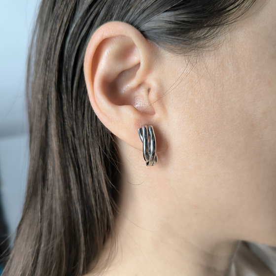 Серебряные серьги без камней