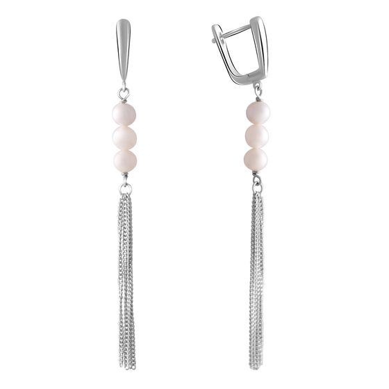 Серебряные серьги с жемчугом 9.9ct