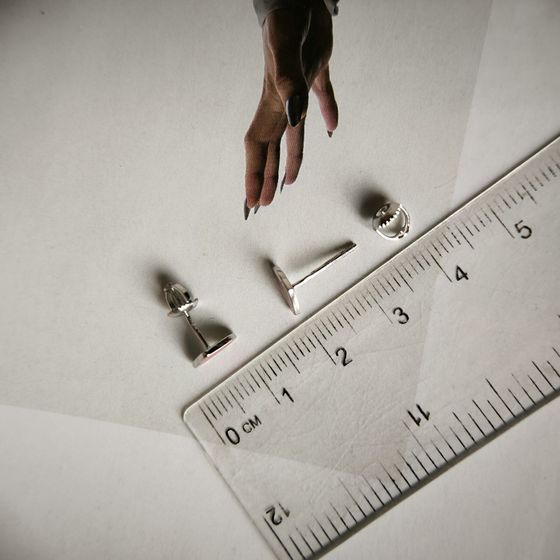 Серебряные серьги с емаллю