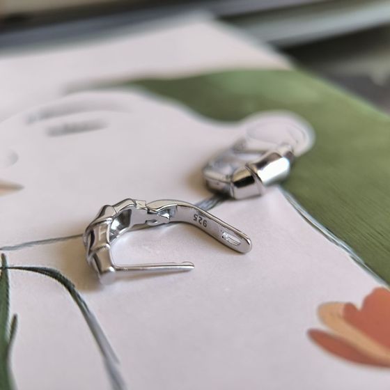 Серебряные серьги без камней