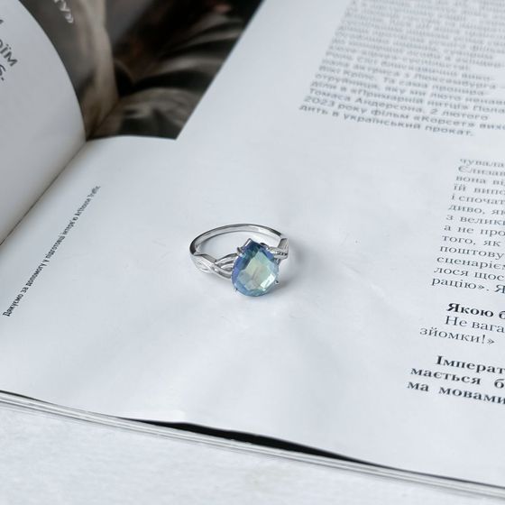 Серебряное кольцо с мистик топазом 2.572ct