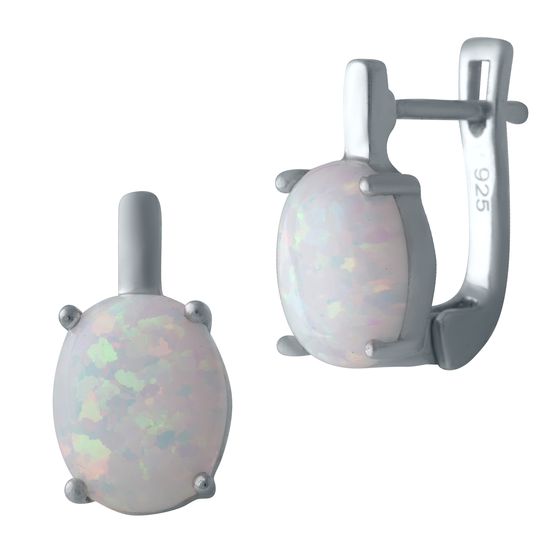 Серебряные серьги с опалом