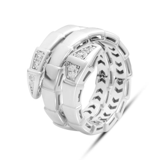 Золотое кольцо с фианитами 0.2ct