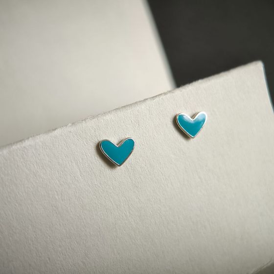 Серебряные серьги с емаллю