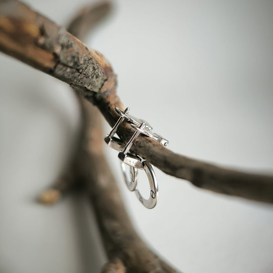 Серебряные серьги с фианитами