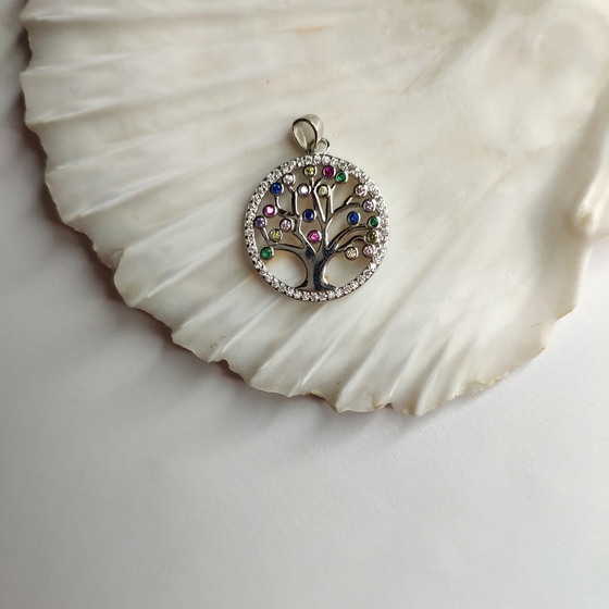 Серебряная подвеска с фианитами