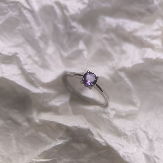 Серебряное кольцо с аметистом 0.425ct