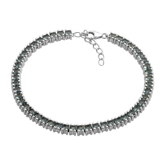 Серебряный браслет с топазом Лондон Блю 4.053ct