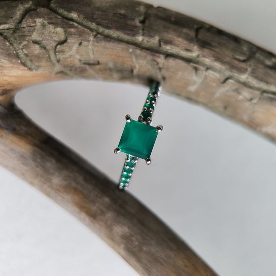 Серебряное кольцо с агатом 1.385ct