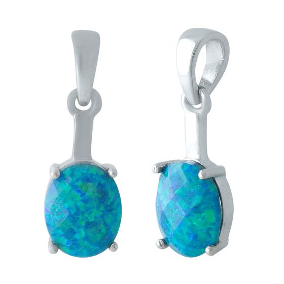 Серебряная подвеска с опалом