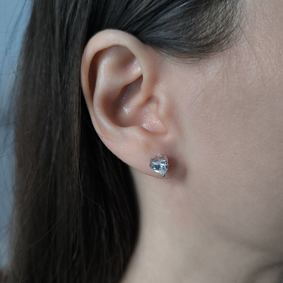 Серебряные серьги с фианитами