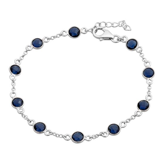 Серебряный браслет с сапфиром nano 4.45ct