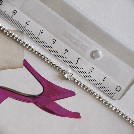 Серебряный браслет с фианитами