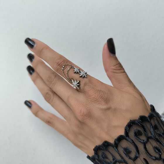 Серебряное кольцо с фианитами