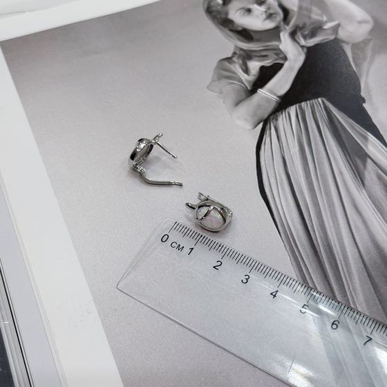 Серебряные серьги с опалом 2.06ct