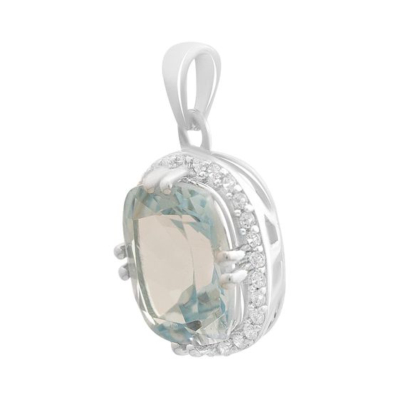 Серебряная подвеска с топазом 6.295ct