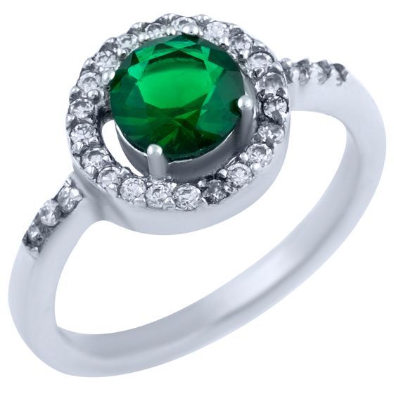 Серебряное кольцо с фианитами