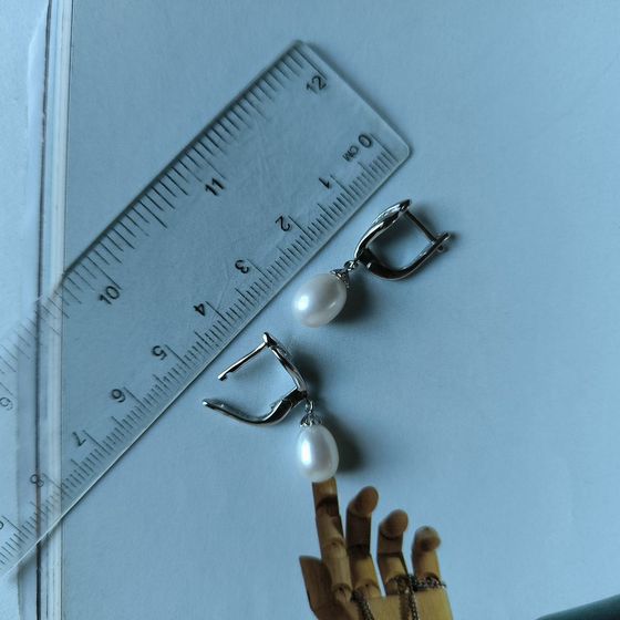 Серебряные серьги с жемчугом