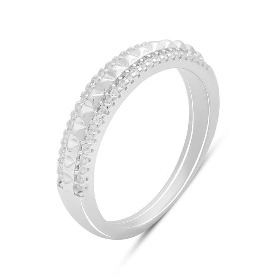 Серебряное кольцо с фианитами