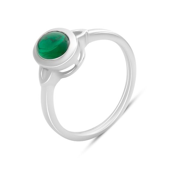 Серебряное кольцо с изумрудом nano 5.15ct