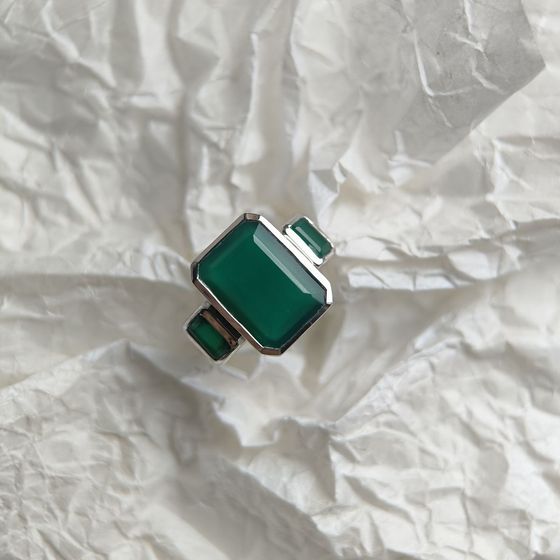 Серебряное кольцо с агатом 7.363ct