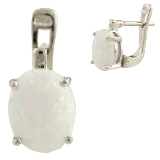 Серебряные серьги с опалом