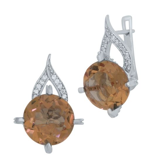 Серебряные серьги с султанитом